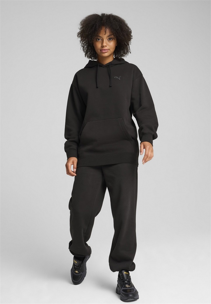 Puma ESSENTIALS ELEVATED UNISEX - Kapuzenpullover - black/schwarz