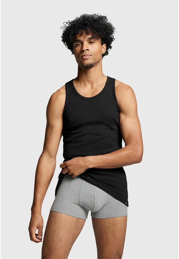Puma TANK 4ER PACK - Top - black/schwarz