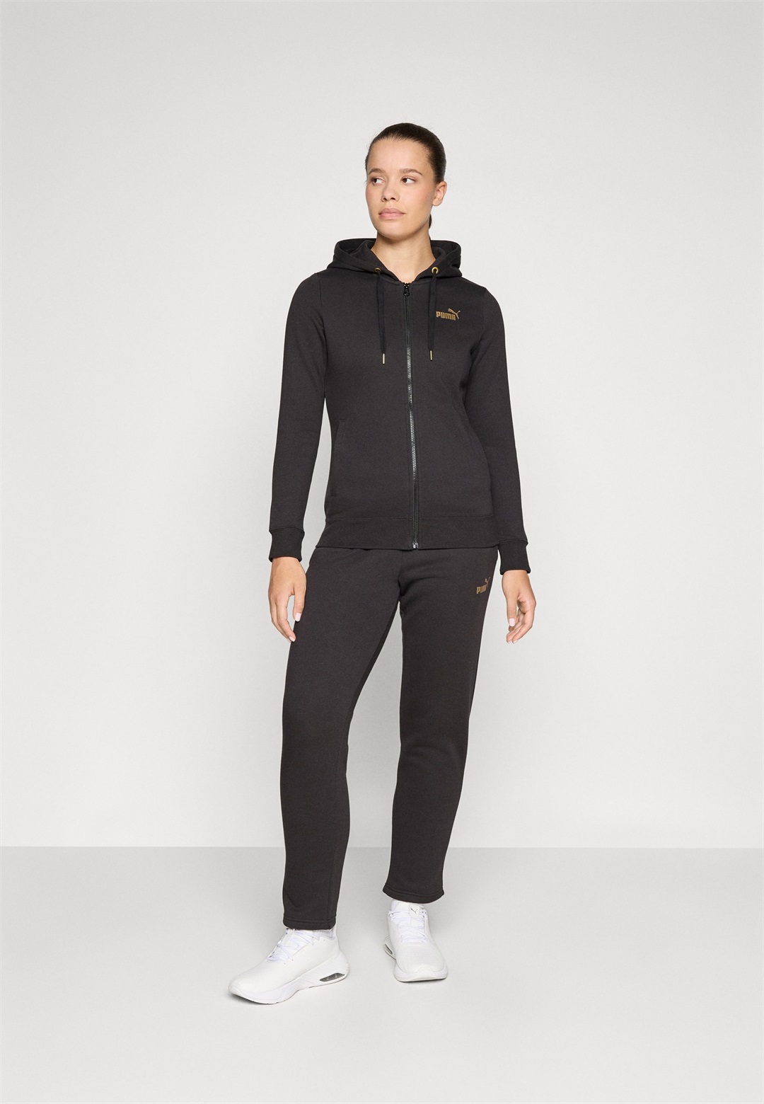Puma HOODED SUIT SET - Trainingsanzug - black/schwarz