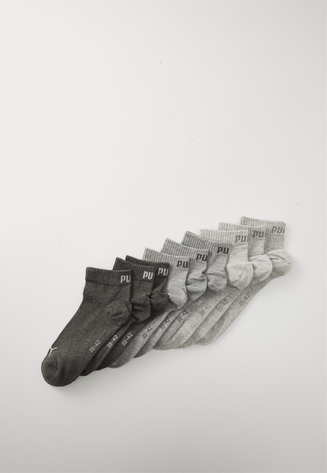Puma QUARTER PLAIN UNISEX 9 PACK - Sportsocken - anthraci/lmel grey/grau