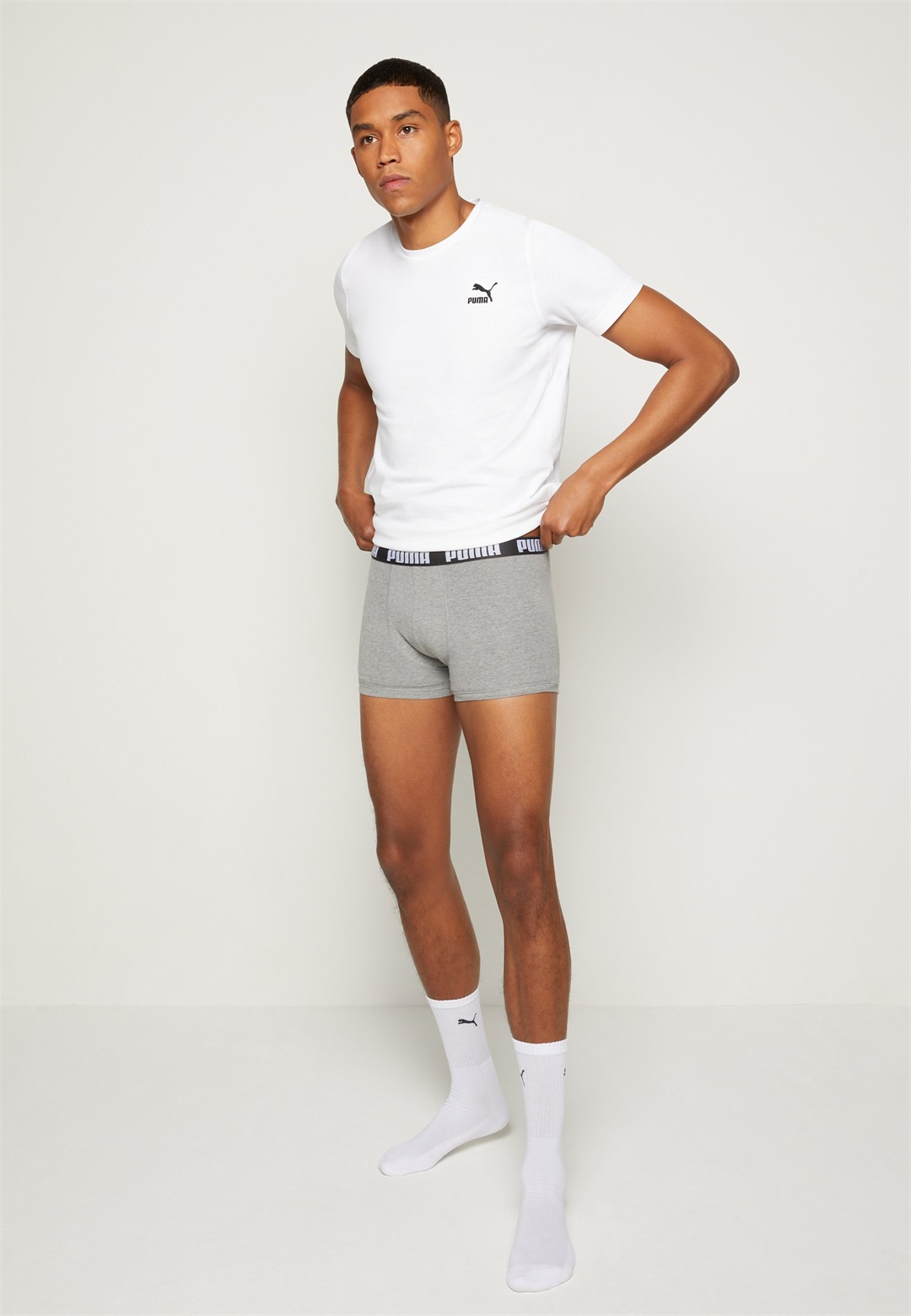 Puma BASIC 2 PACK - Boxer Briefs - blue/grey melange/blau
