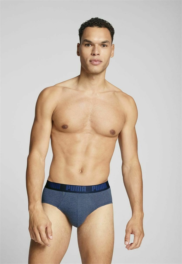 Puma LOGO BÜNDCHEN 4ER PACK - Slip - true blue denim/blau