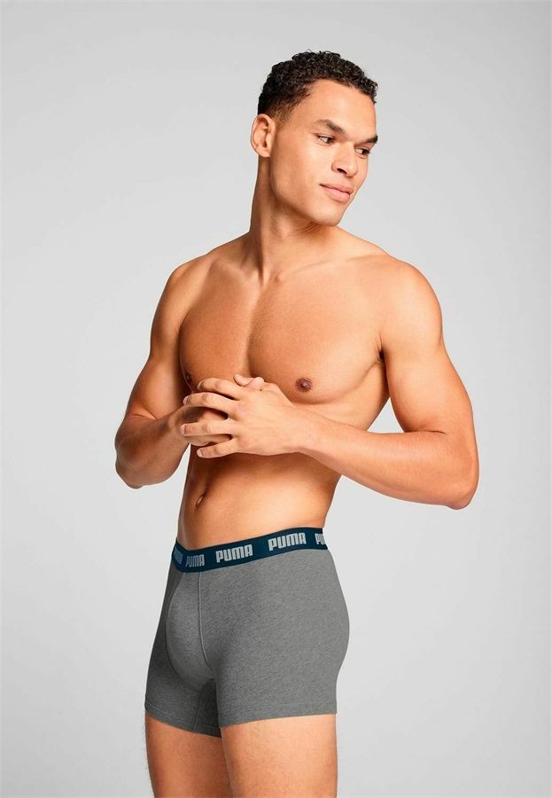 Puma EVERYDAY 6ER PACK - Boxer Briefs - grey/navy/red combo/grau-meliert