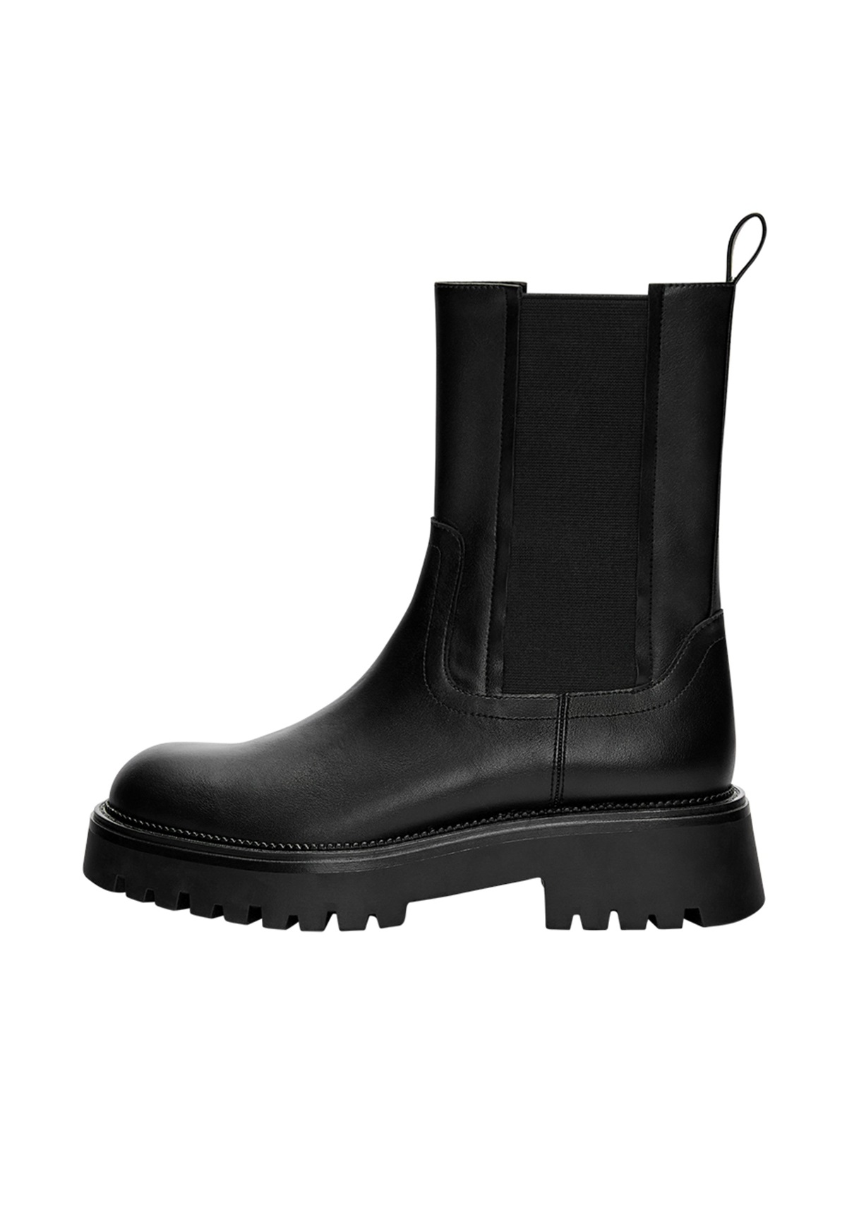 PULL&BEAR Plateaustiefelette - black/schwarz