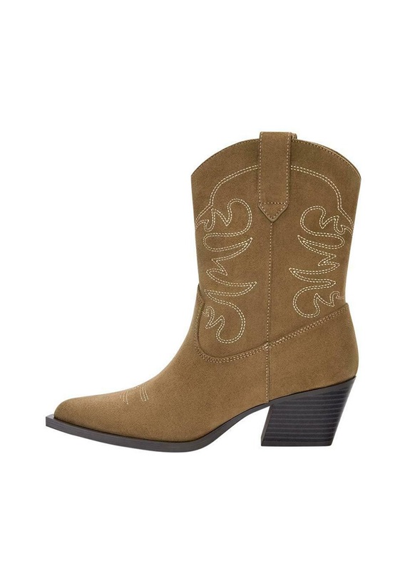 PULL&BEAR Cowboy-/Bikerstiefelette - sand