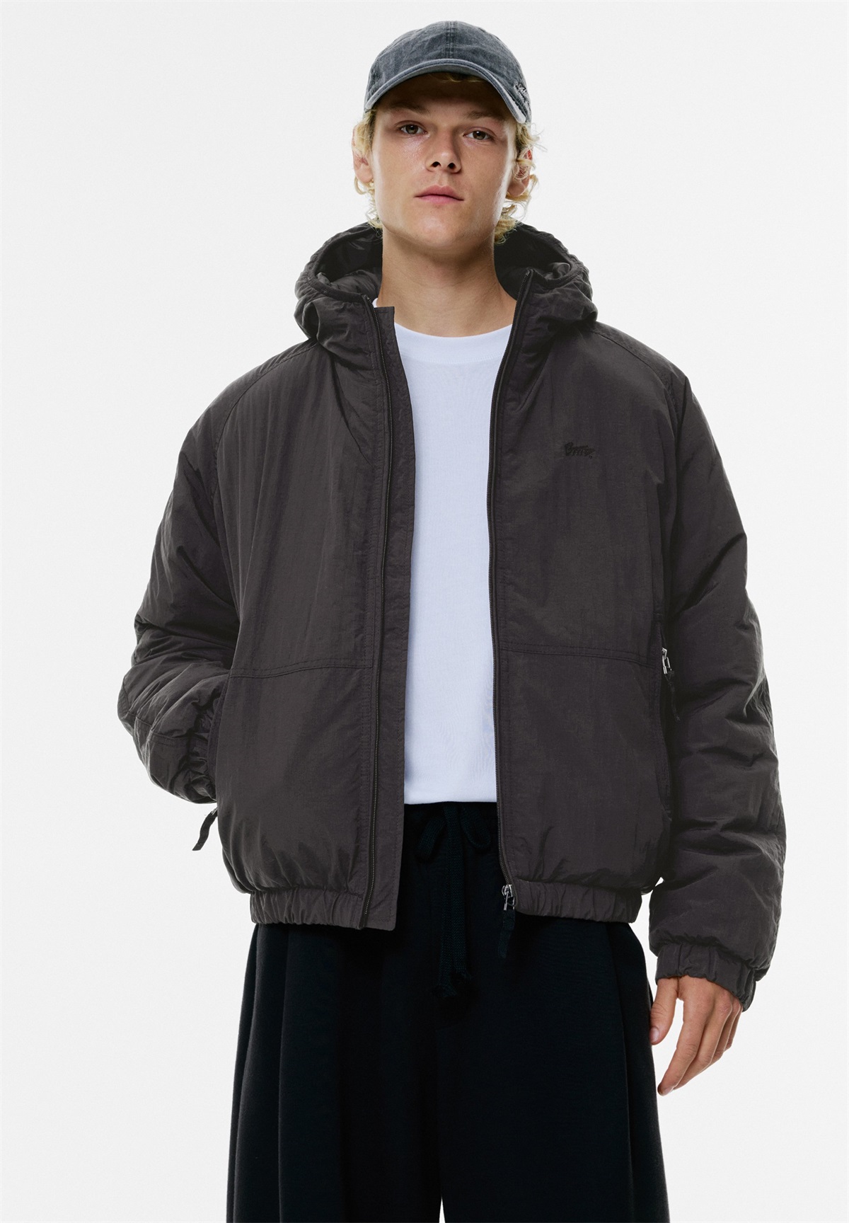 PULL&BEAR STWD RIPSTOP - Winterjacke - black/schwarz