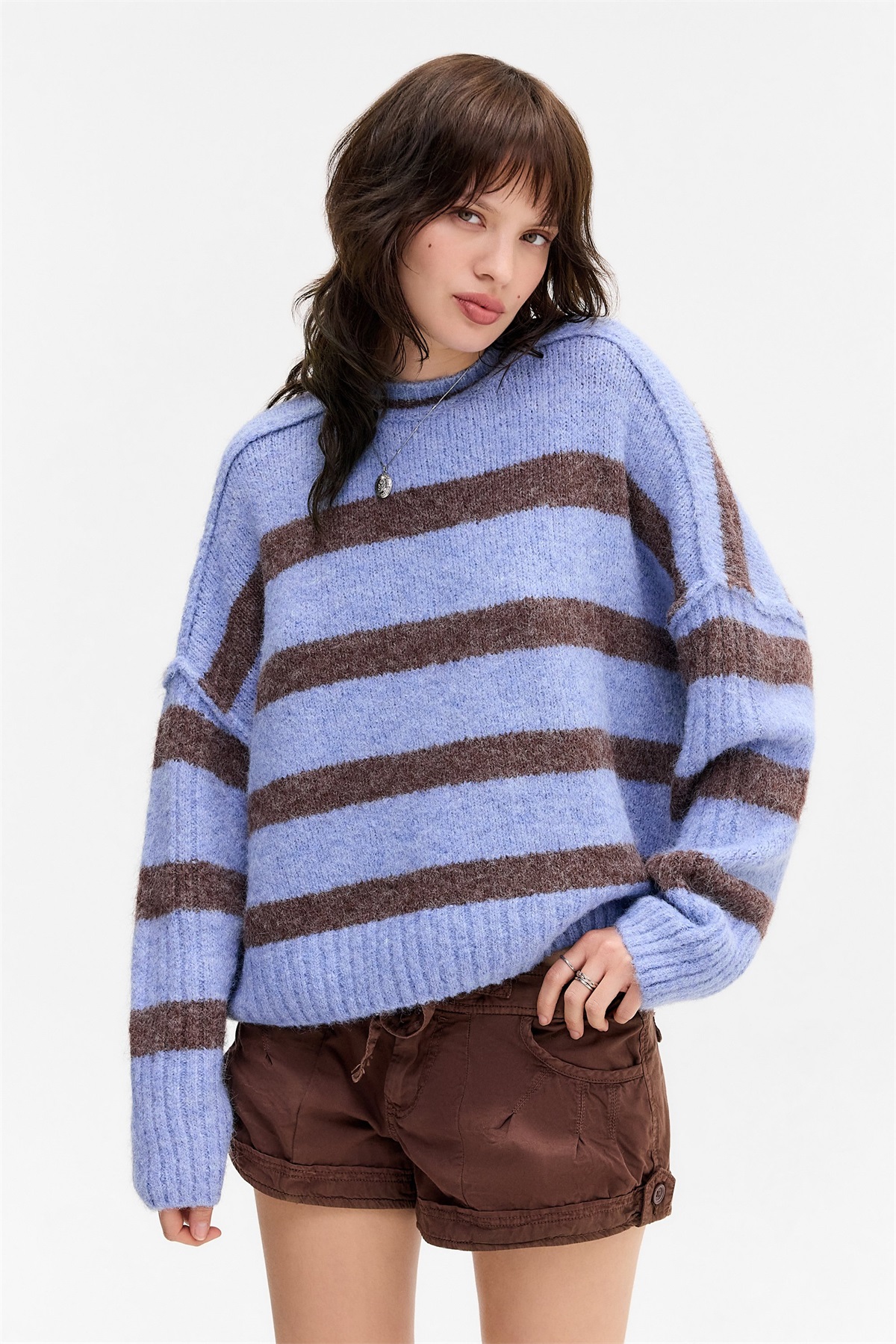 BDG Urban Outfitters OSLO CREWNECK - Strickpullover - blue/blau
