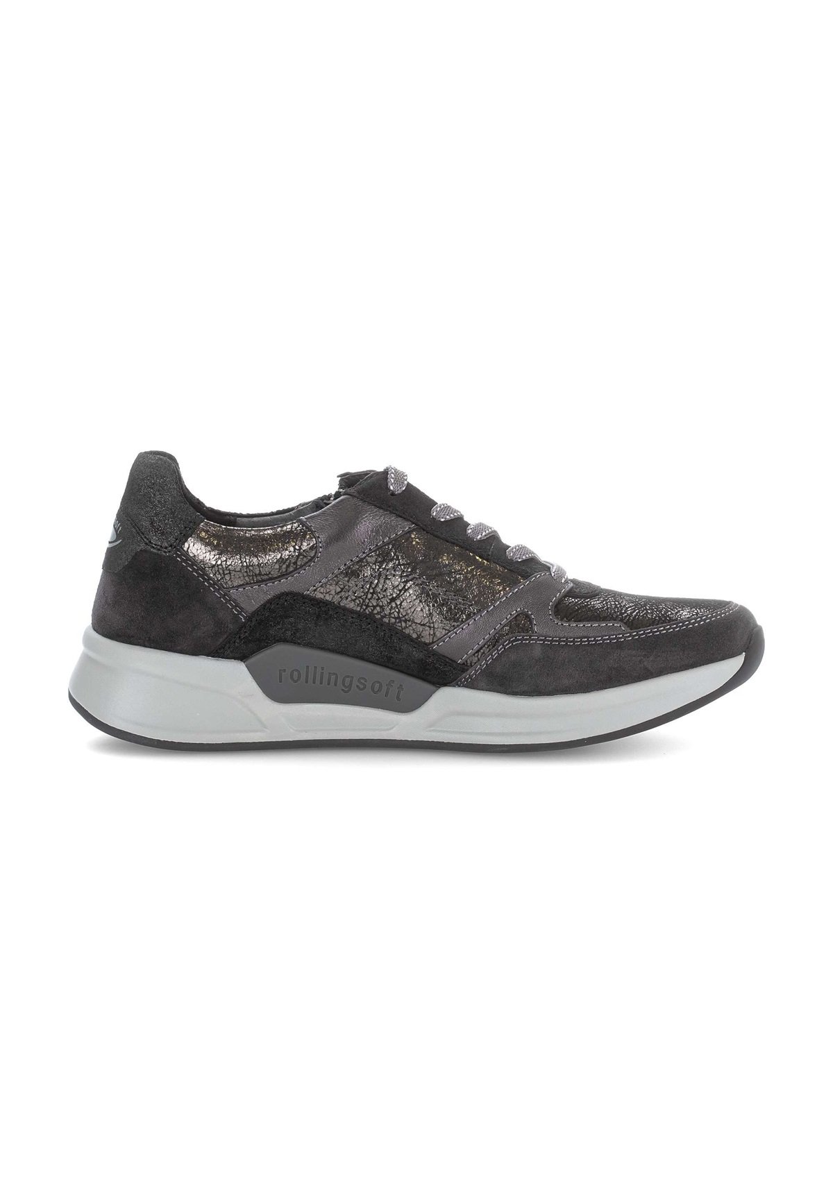 Rollingsoft SNEAKER LOW - Sneaker low - schw silb dkgrau k/grau