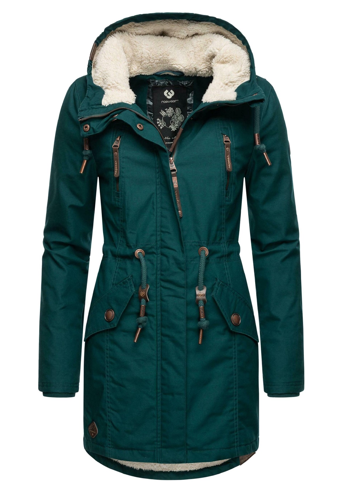 Ragwear ELSIE - Wintermantel - dark green/dunkelgrün-meliert
