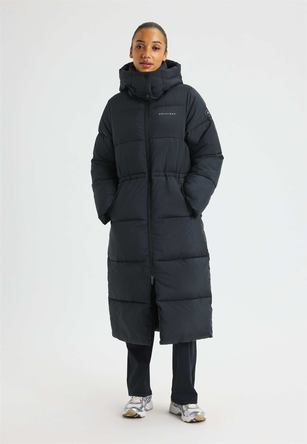 Röhnisch PEBBLE - Wintermantel - black/schwarz