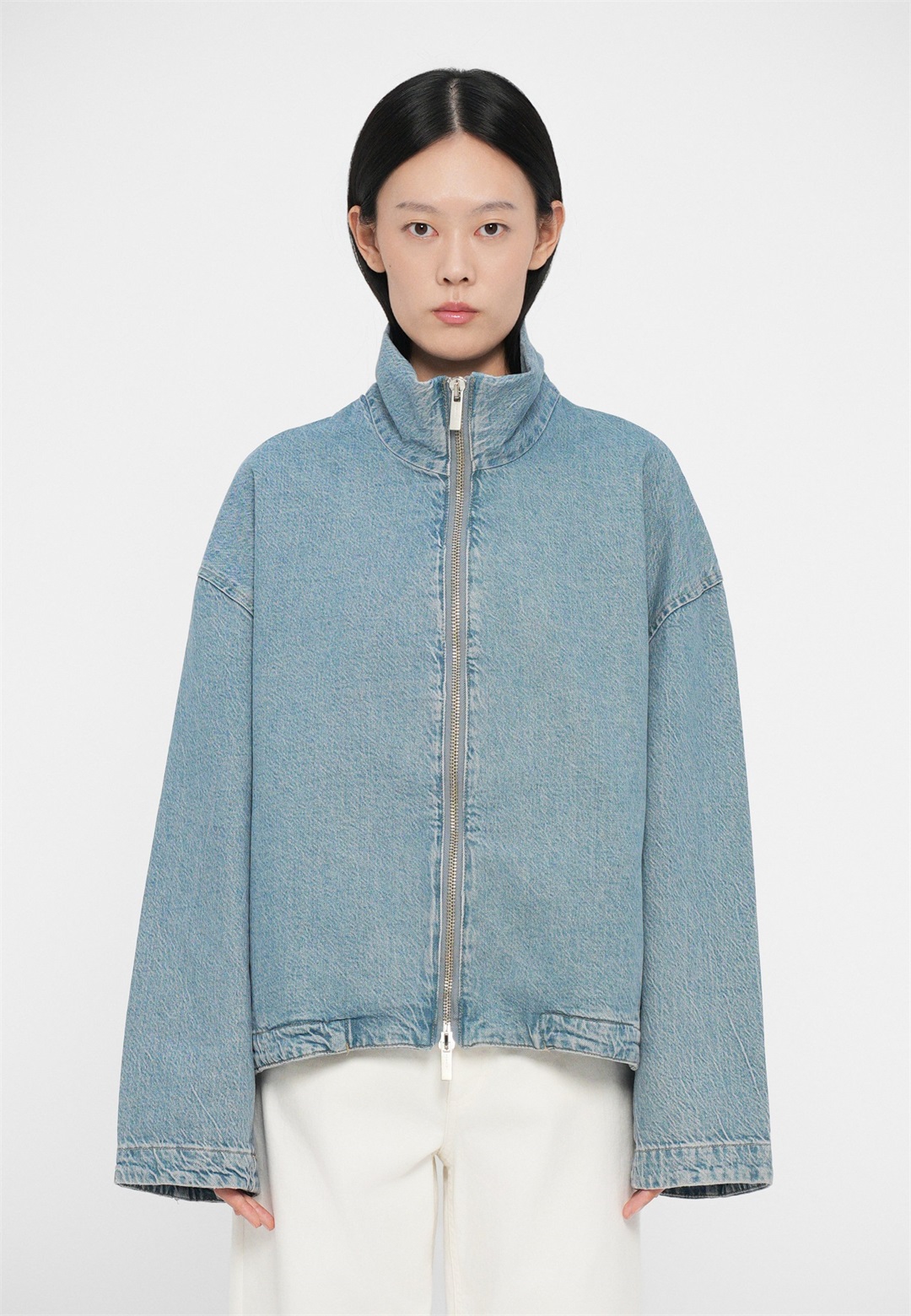 REMAIN BOXY JACKET - Jeansjacke - blue mirage/blau