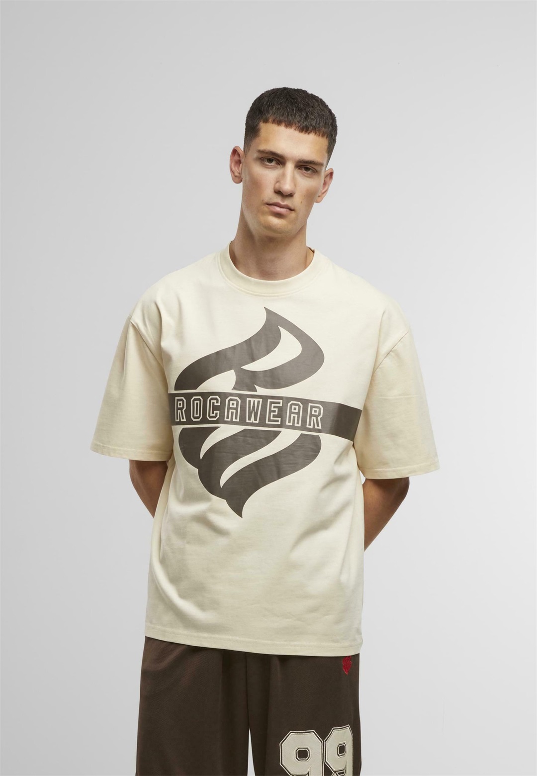 Rocawear T-Shirt print - whitecap gray/offwhite
