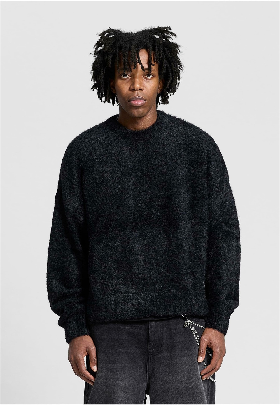 Reternity ESSENTIAL FURRY - Strickpullover - black/schwarz