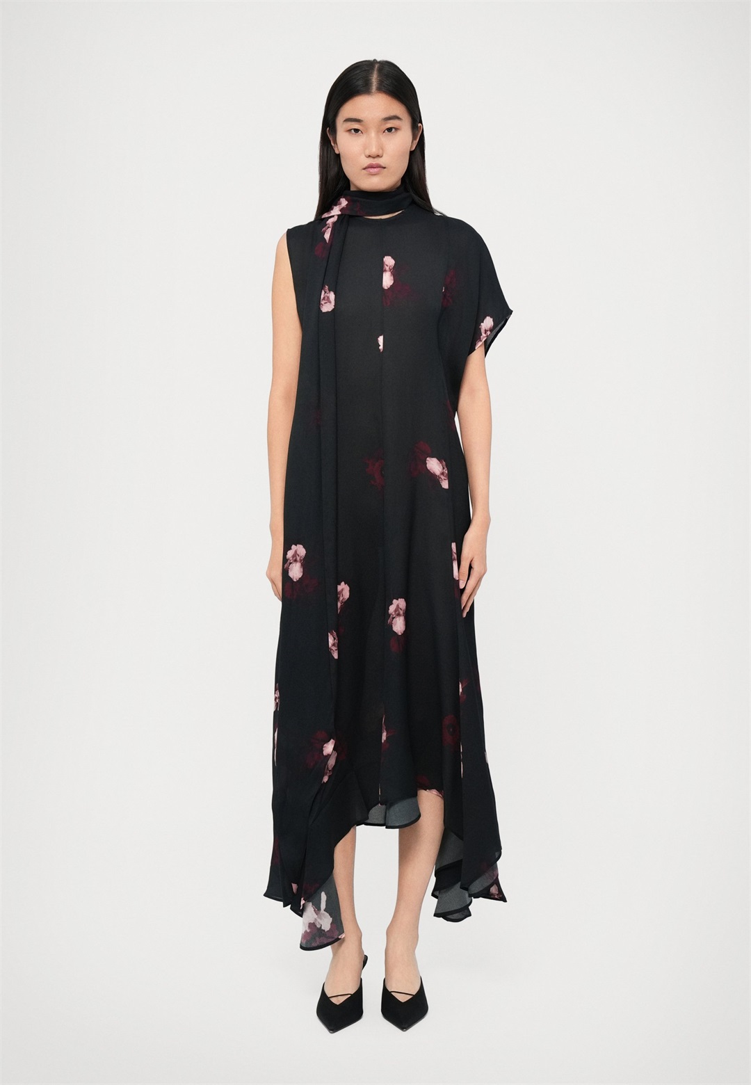 Rodebjer LOTTA BOUQUET - Maxikleid - dark purple/black/dunkellila