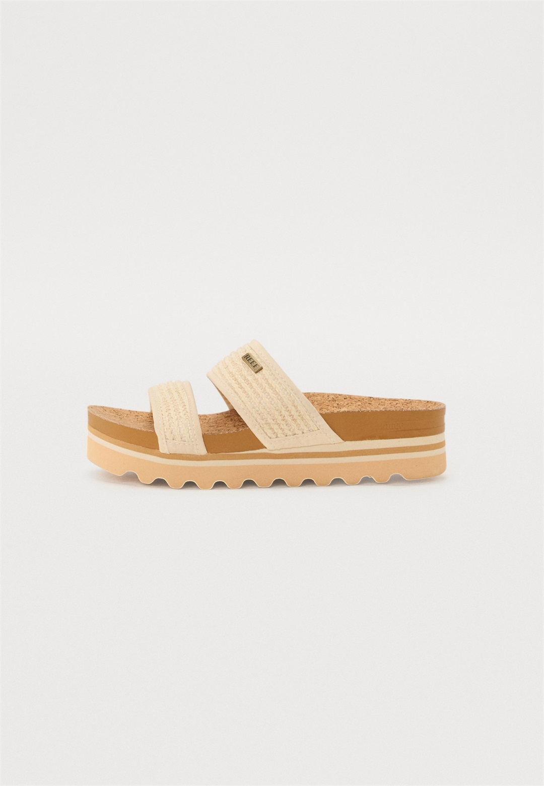 Reef Plateausandalette - vintage raffia/offwhite