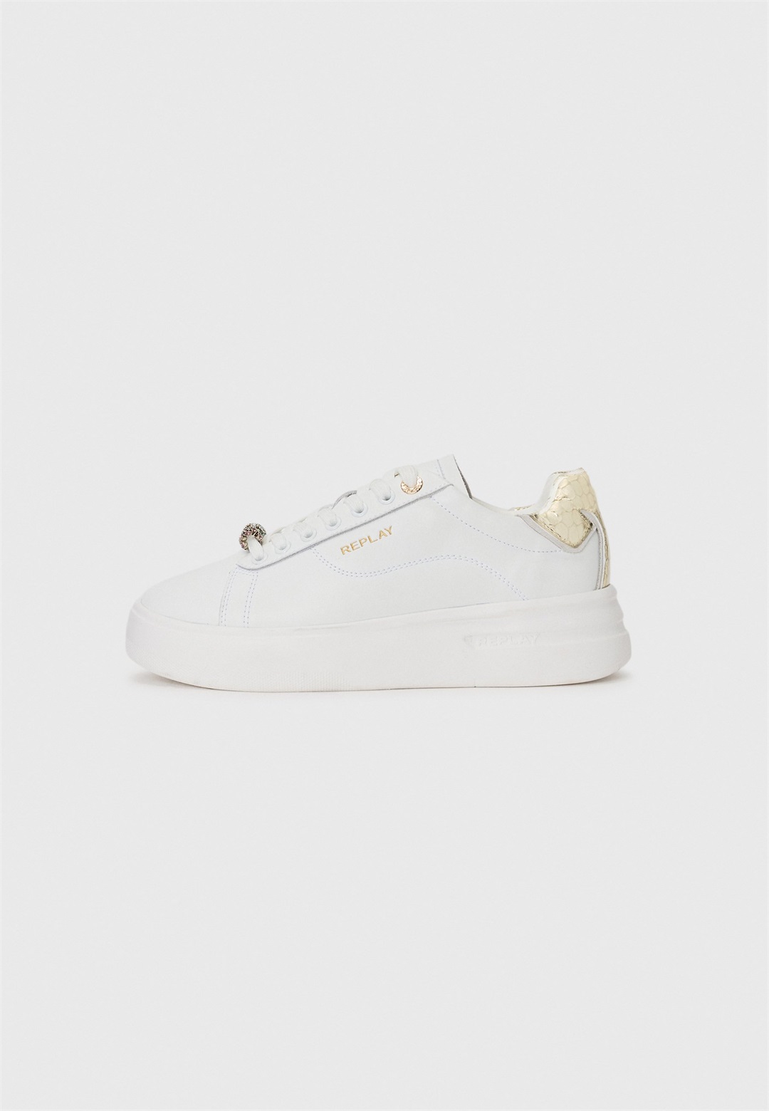 Replay UNIVERSITY RINGS - Sneaker low - white/weiß
