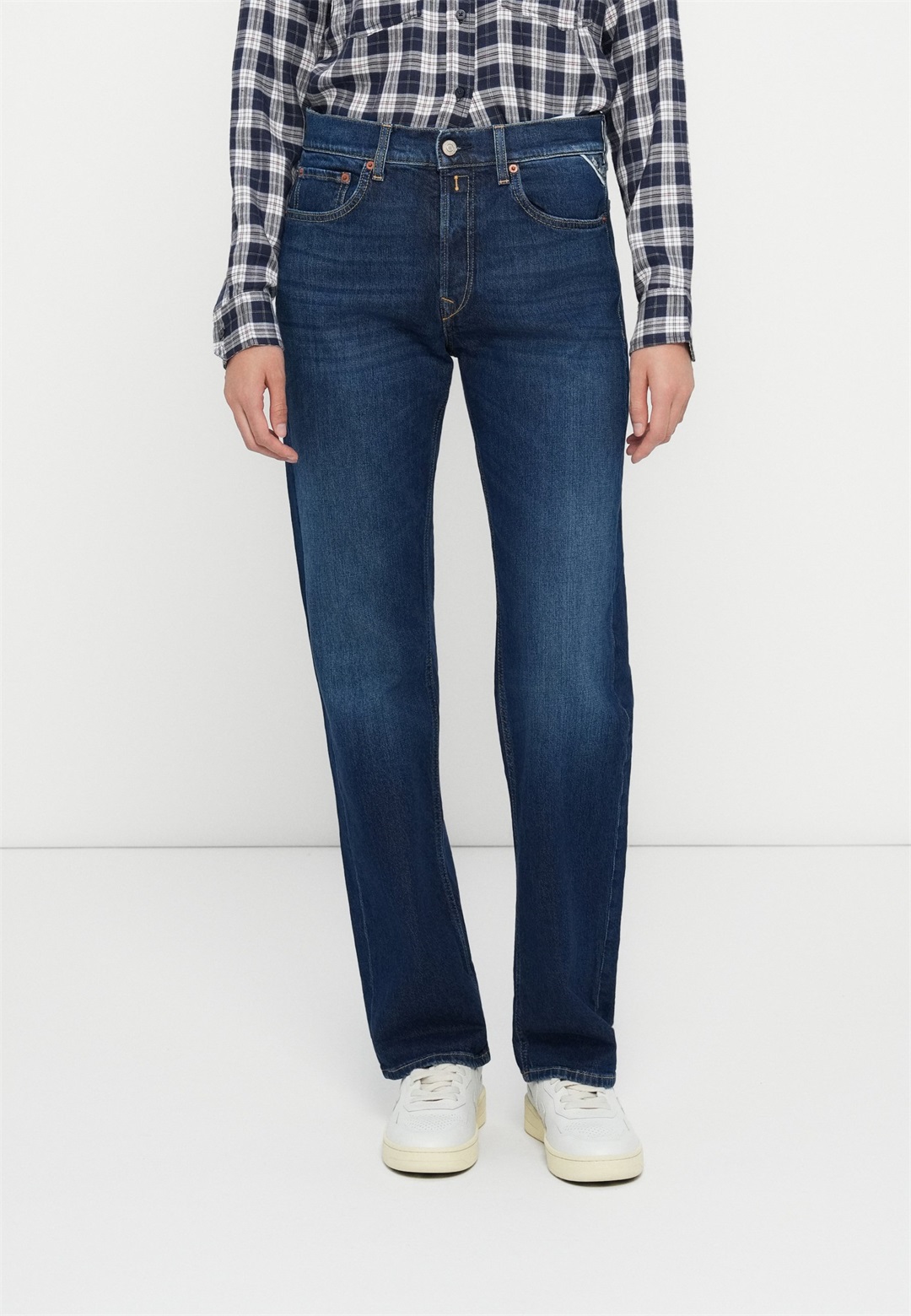 Replay AUBRY PANTS - Jeans Relaxed Fit - dark blue/dark-blue denim