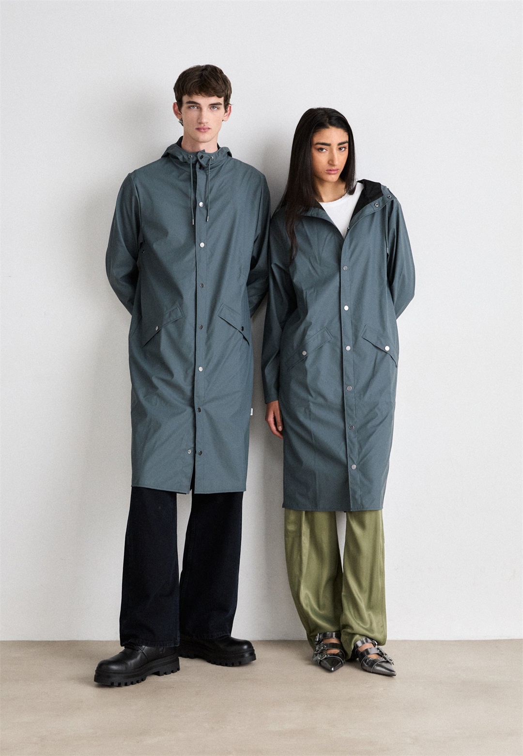Rains LONGER JACKET UNISEX - Regenjacke / wasserabweisende Jacke - lagoon/blau