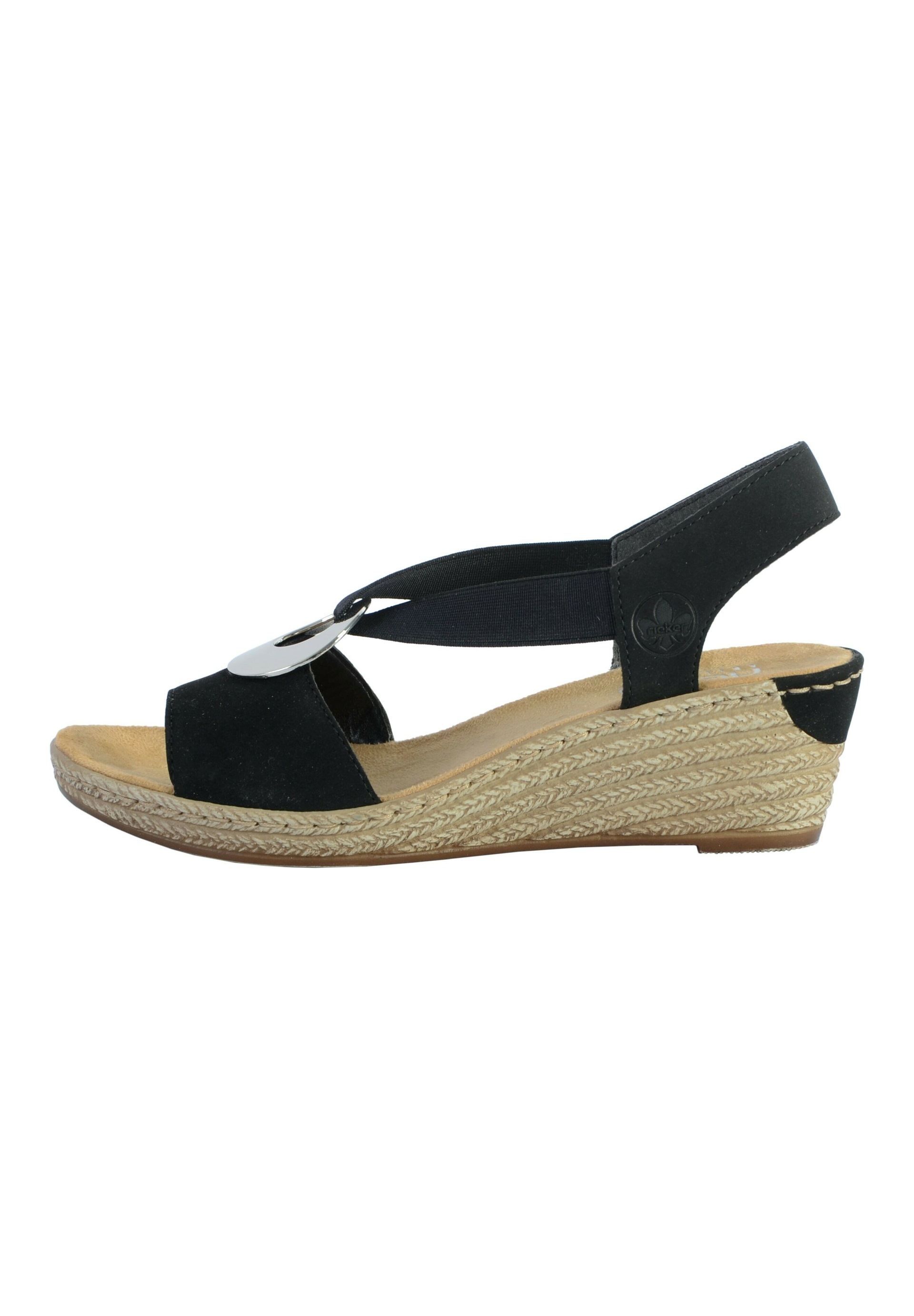 Rieker Keilsandalette - noir/schwarz