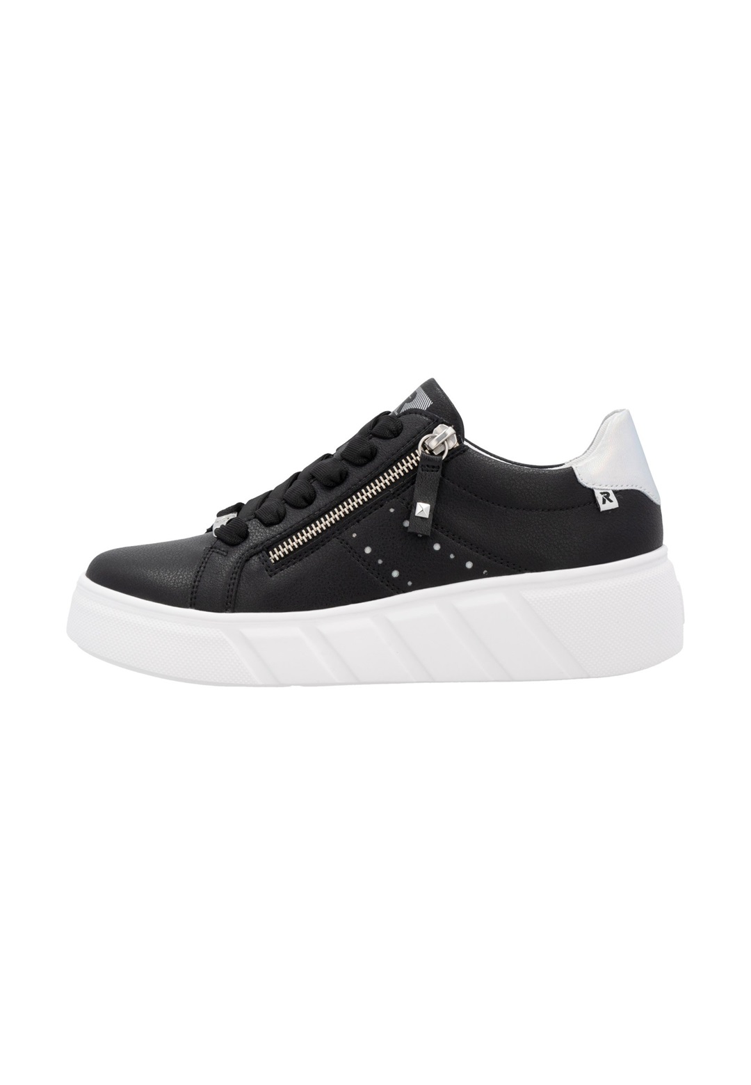 Rieker Sneaker low - black white black w/schwarz