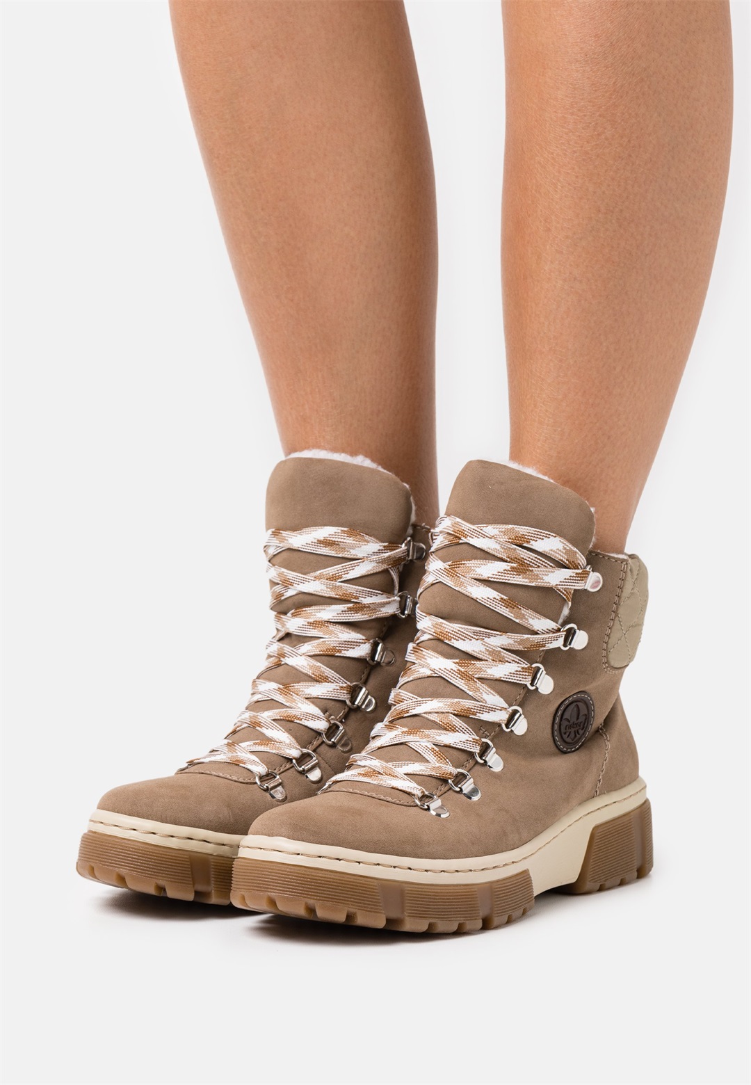 Rieker Schnürstiefelette - fango/beige/kastanie/dunkelbraun-meliert