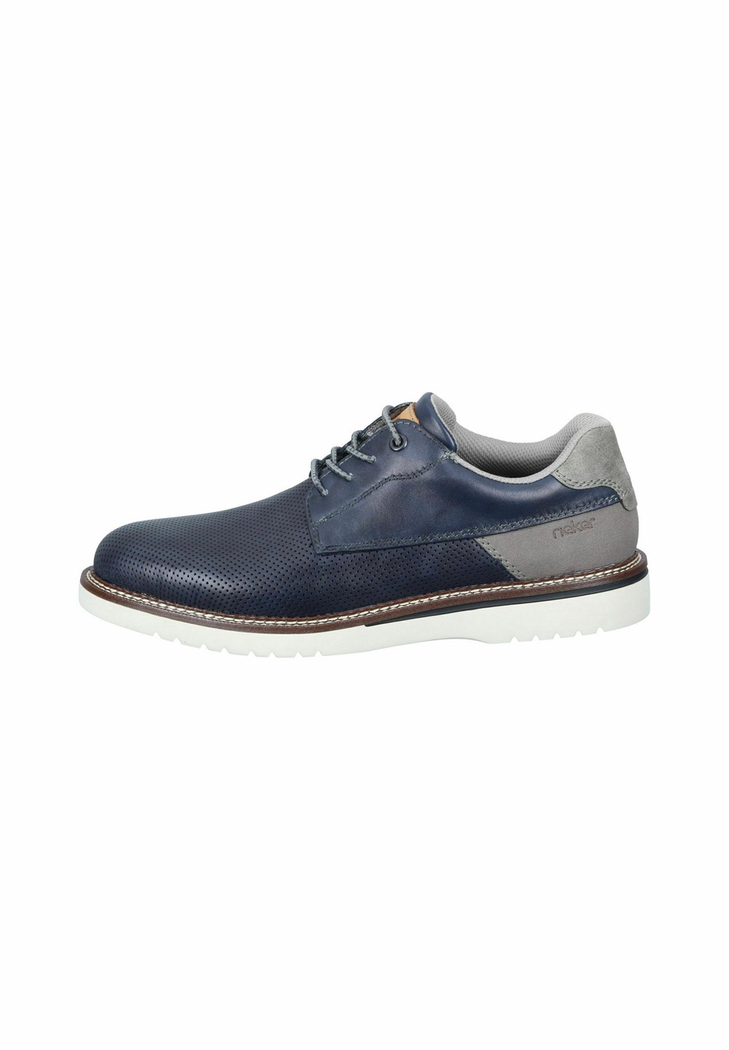 Rieker Sportlicher Schnürer - navy kiesel dunst cuolo/blau
