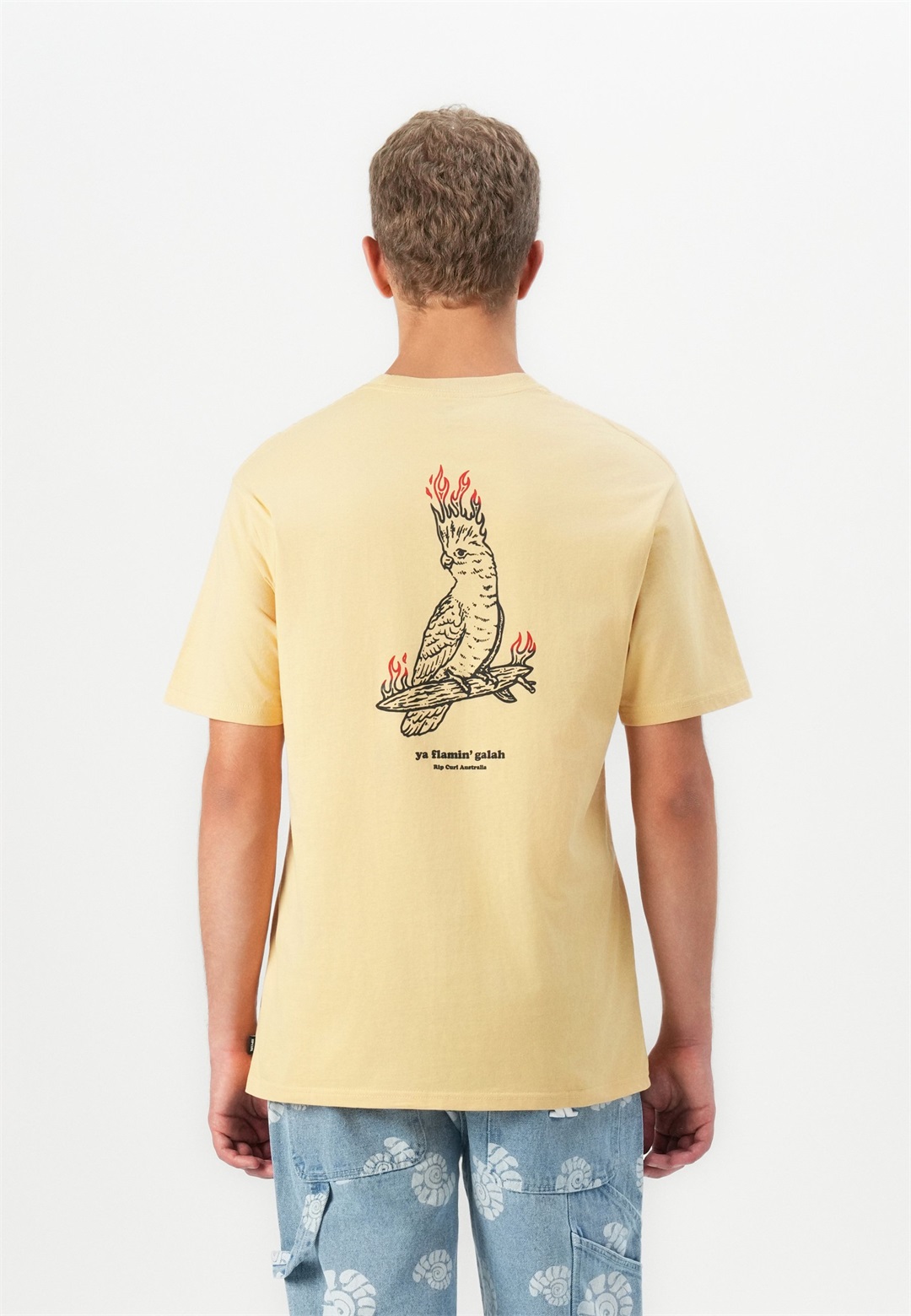 Rip Curl AUSTRALIA FUN TIMES DESTO UNISEX - T-Shirt print - washed yellow/gelb