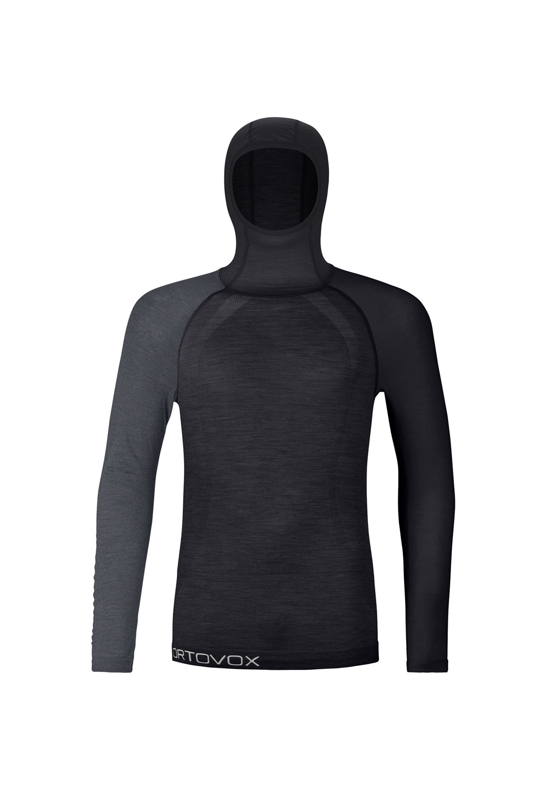 ORTOVOX 120 COMP LIGHT HOODY - Unterhemd/-shirt - black raven/schwarz