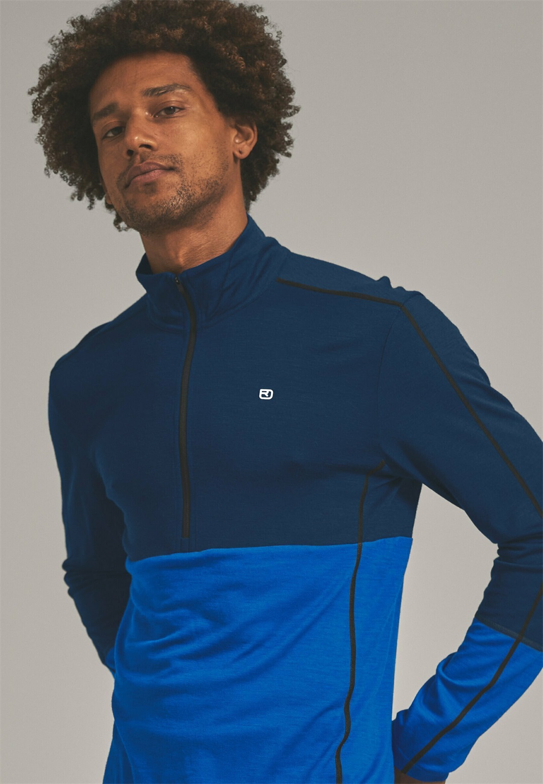 ORTOVOX Langarmshirt - deep ocean/blau