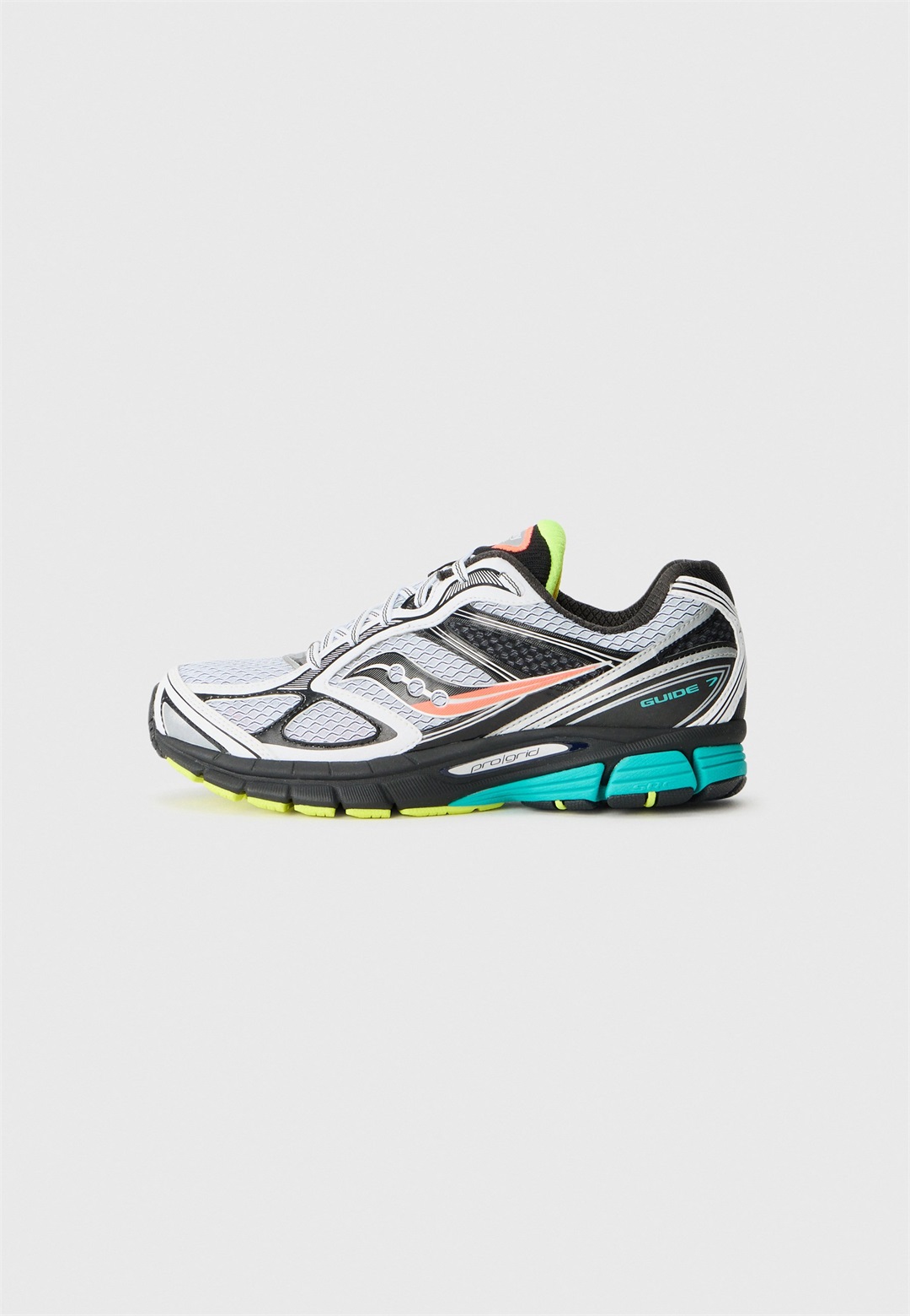 Saucony PROGRID GUIDE 7 UNISEX - Sneaker low - white/teal/weiß