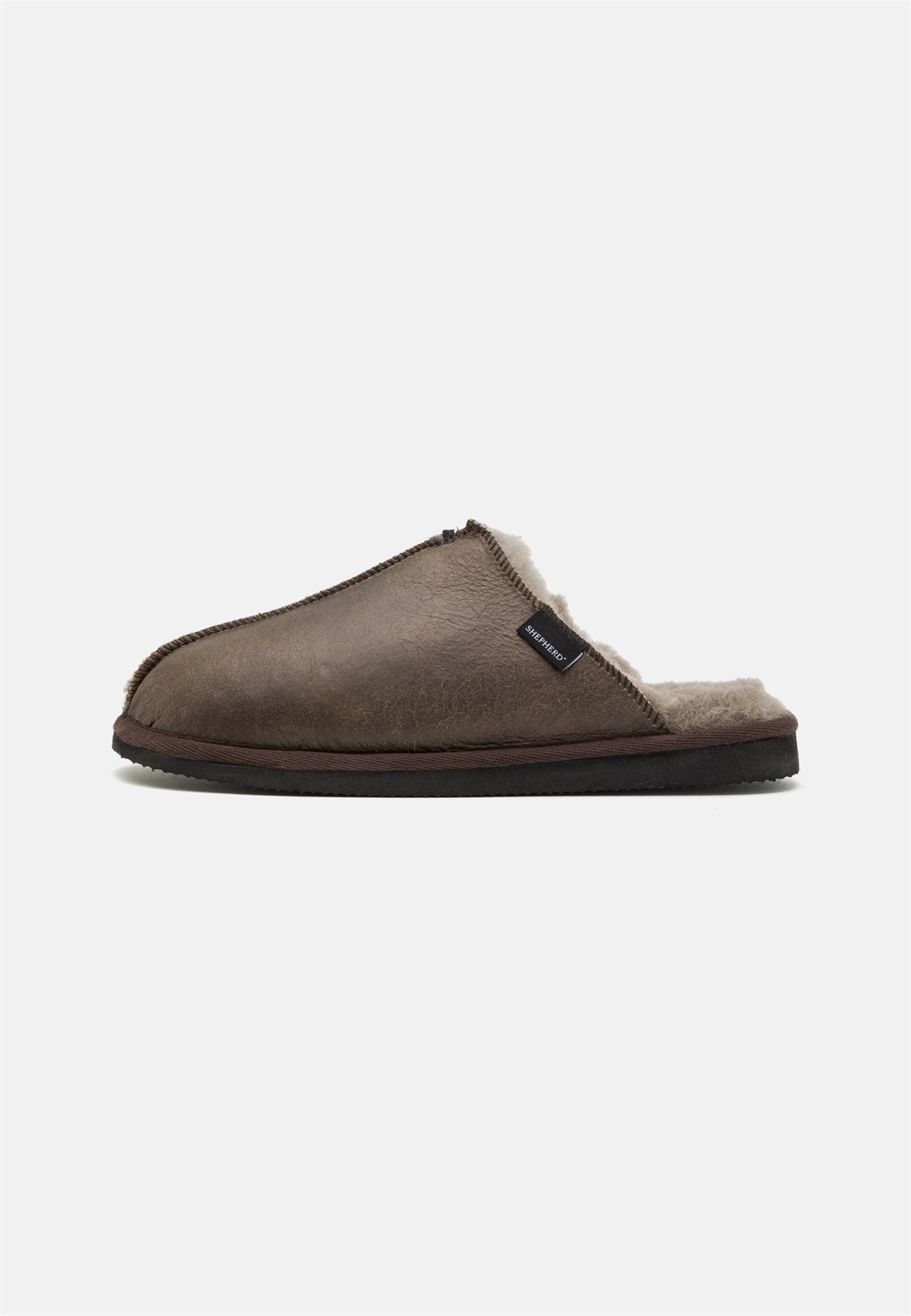 Shepherd HUGO - Hausschuh - stone oild antique/braun