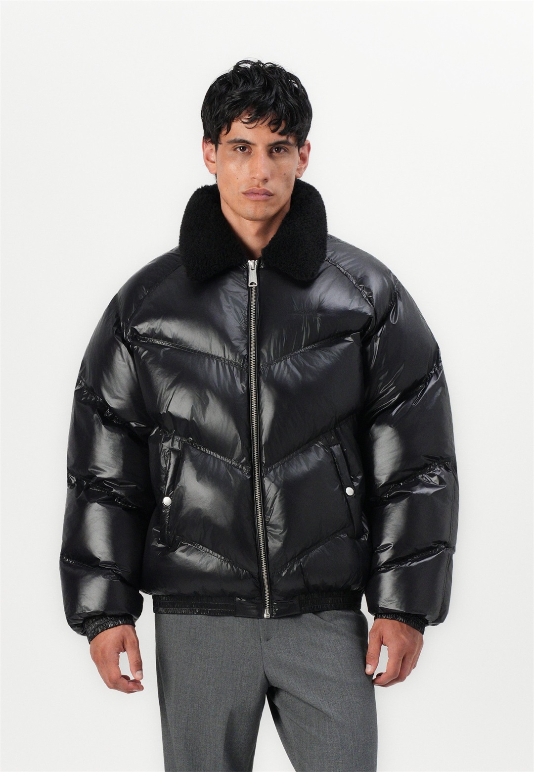 Schott Winterjacke - black/schwarz