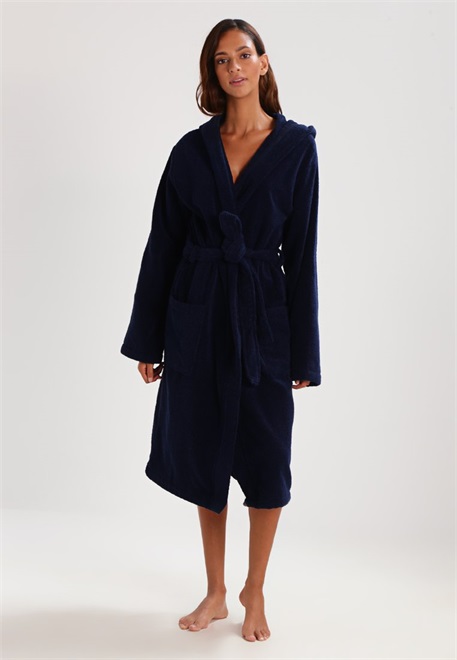 Schiesser ESSENTIAL - Bademantel - blue/dunkelblau