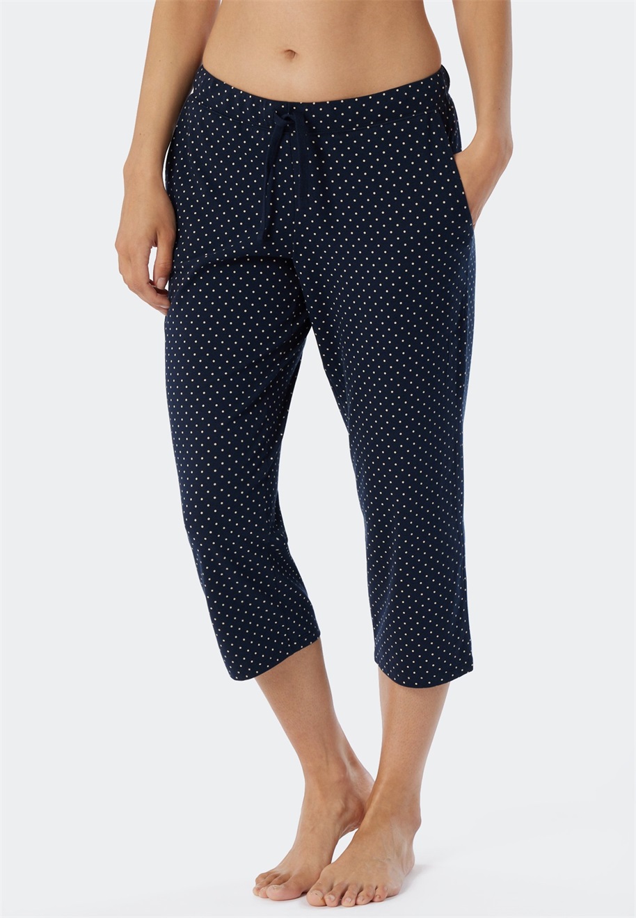 Schiesser MIX 3/4 LANG - Nachtwäsche Hose - dunkelblau gem./dunkelblau