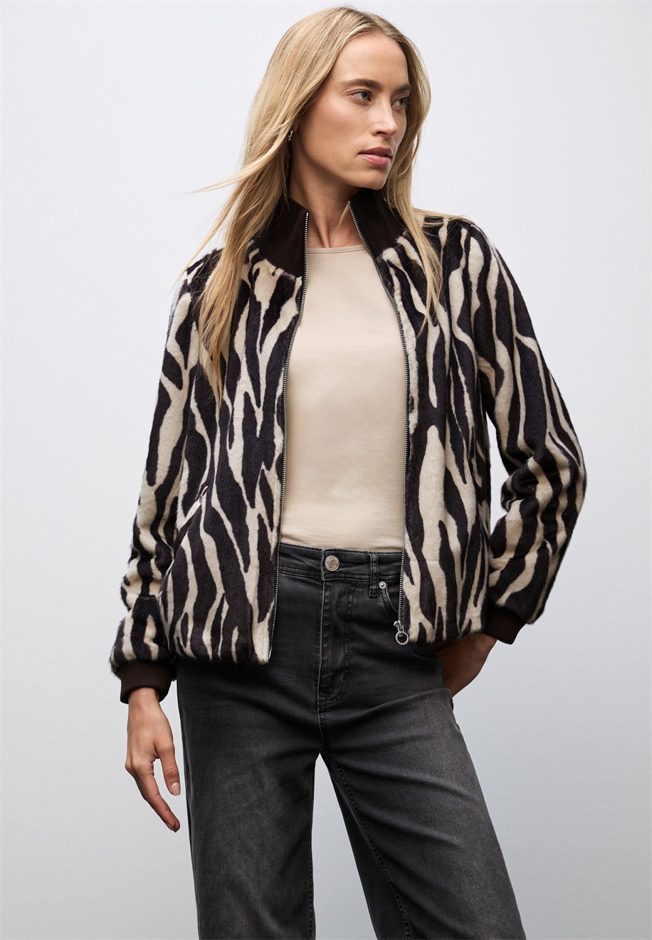 Street One ZEBRA - Übergangsjacke - braun/dunkelbraun