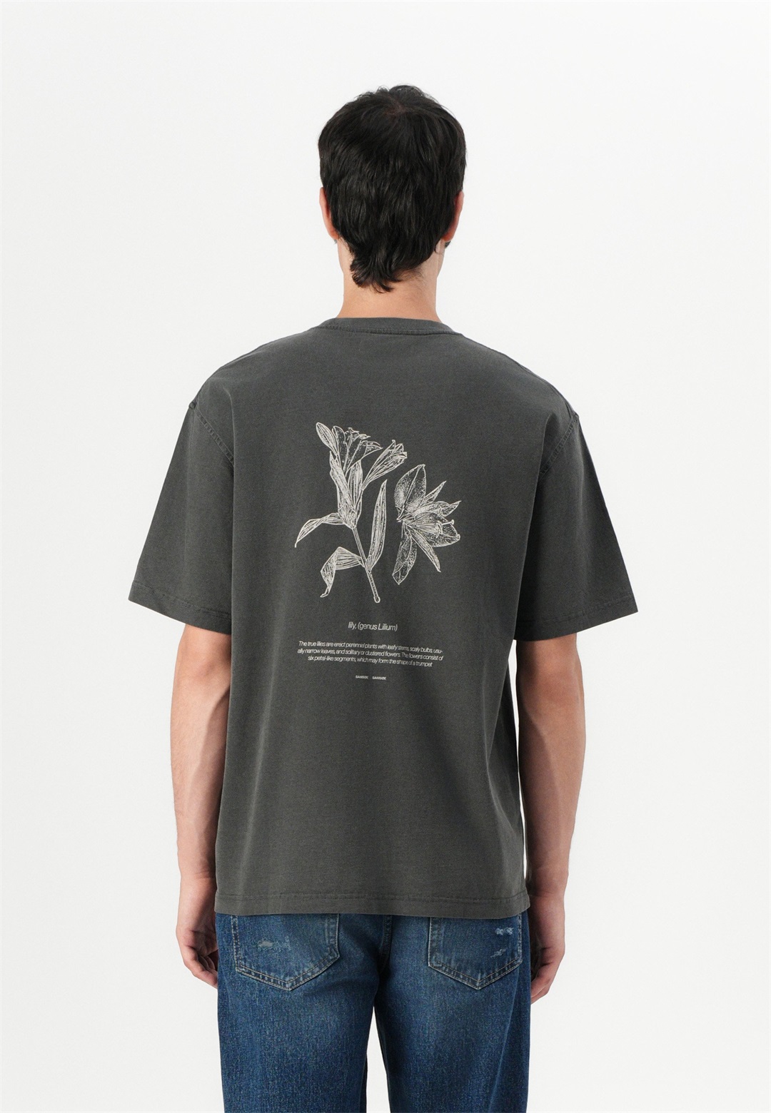 Samsøe Samsøe LILIUM UNISEX - T-Shirt print - dark grey/grau
