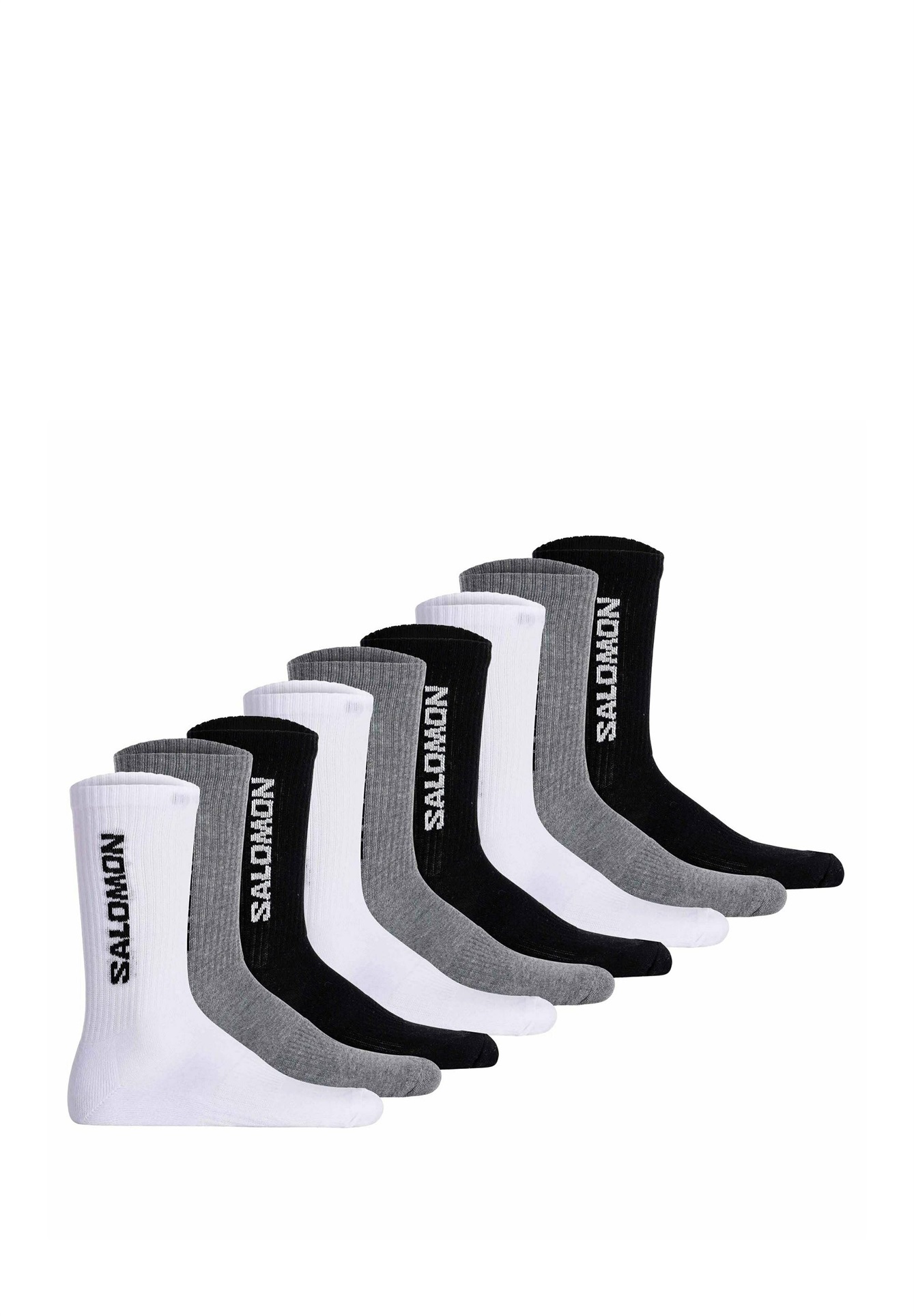 Salomon 9 ER PACK - Sportsocken - schwarz weiß grau/weiß