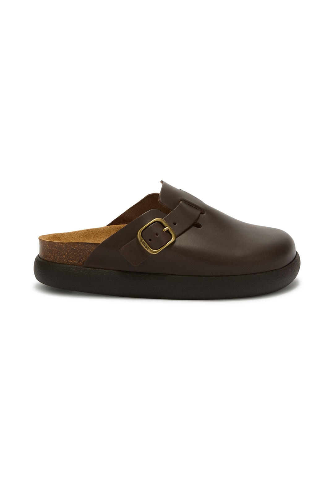 Scholl FAE CHUNKY - Pantolette flach - coffee/braun