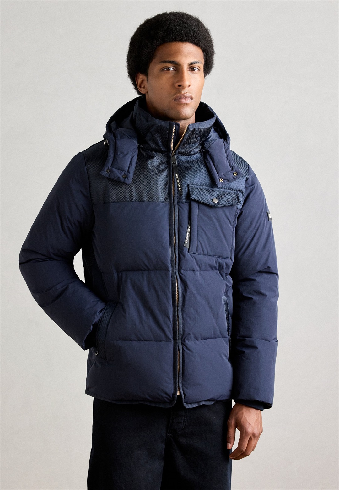 Scotch & Soda HOODED JACKET - Winterjacke - sky captain/dunkelblau