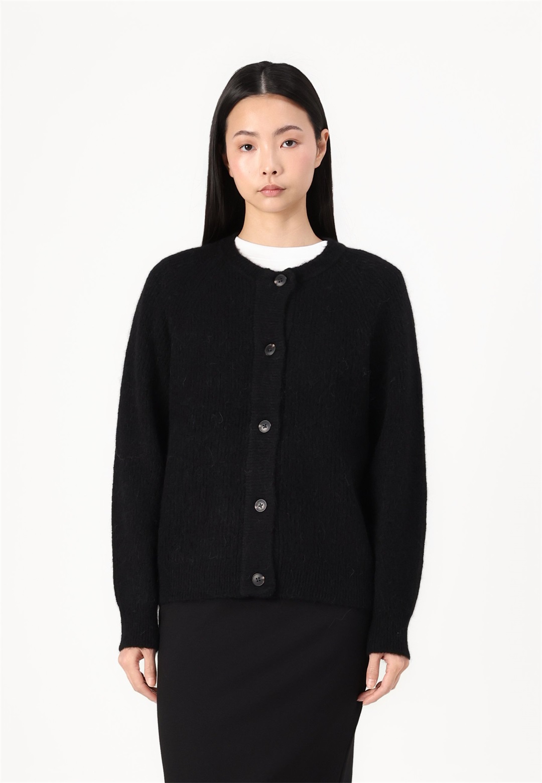 Selected Femme SLFLULU CARDIGAN - Strickjacke - black/schwarz