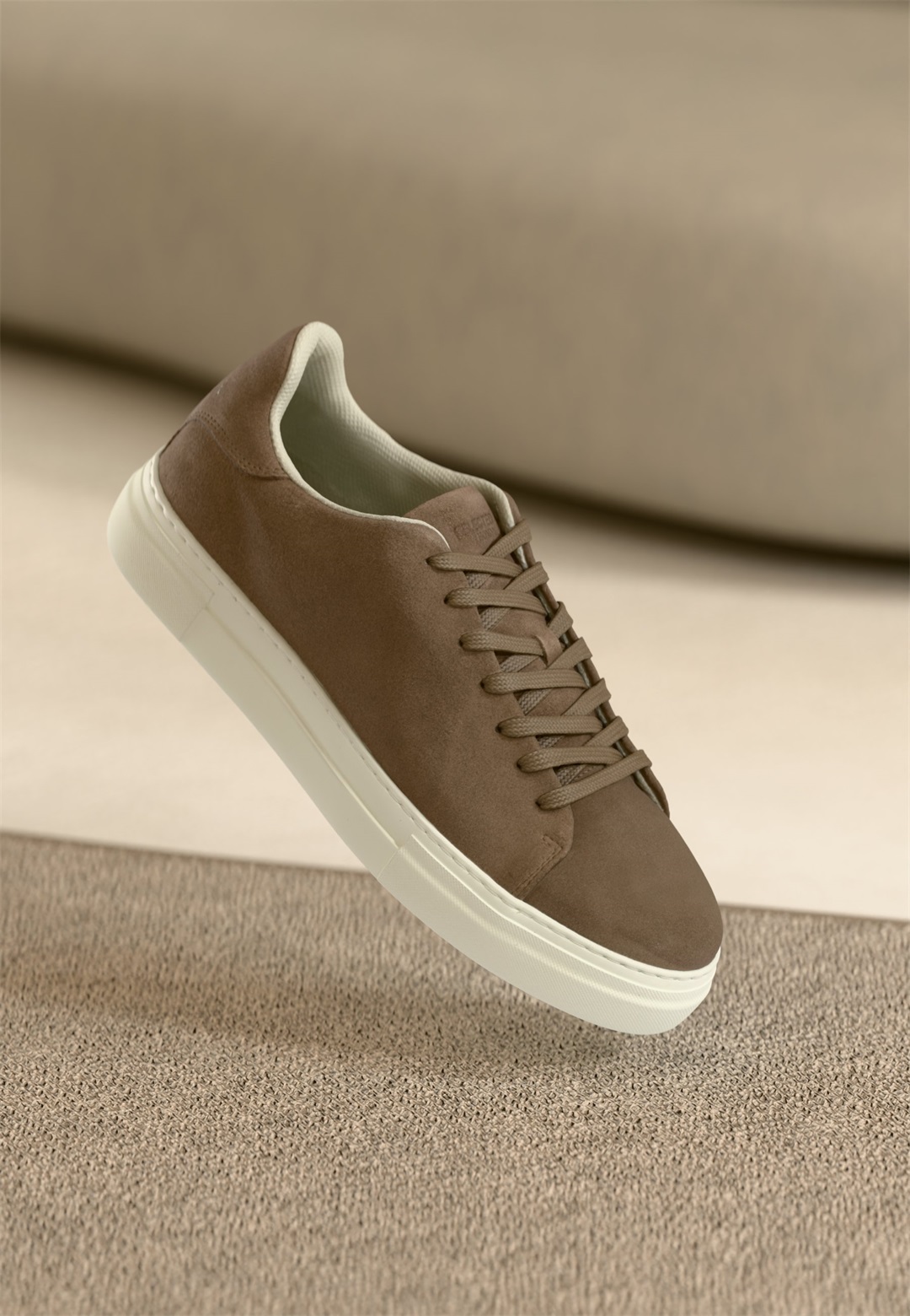 Selected Homme SLHDAVID CHUNKY - Sneaker low - almondine/braun