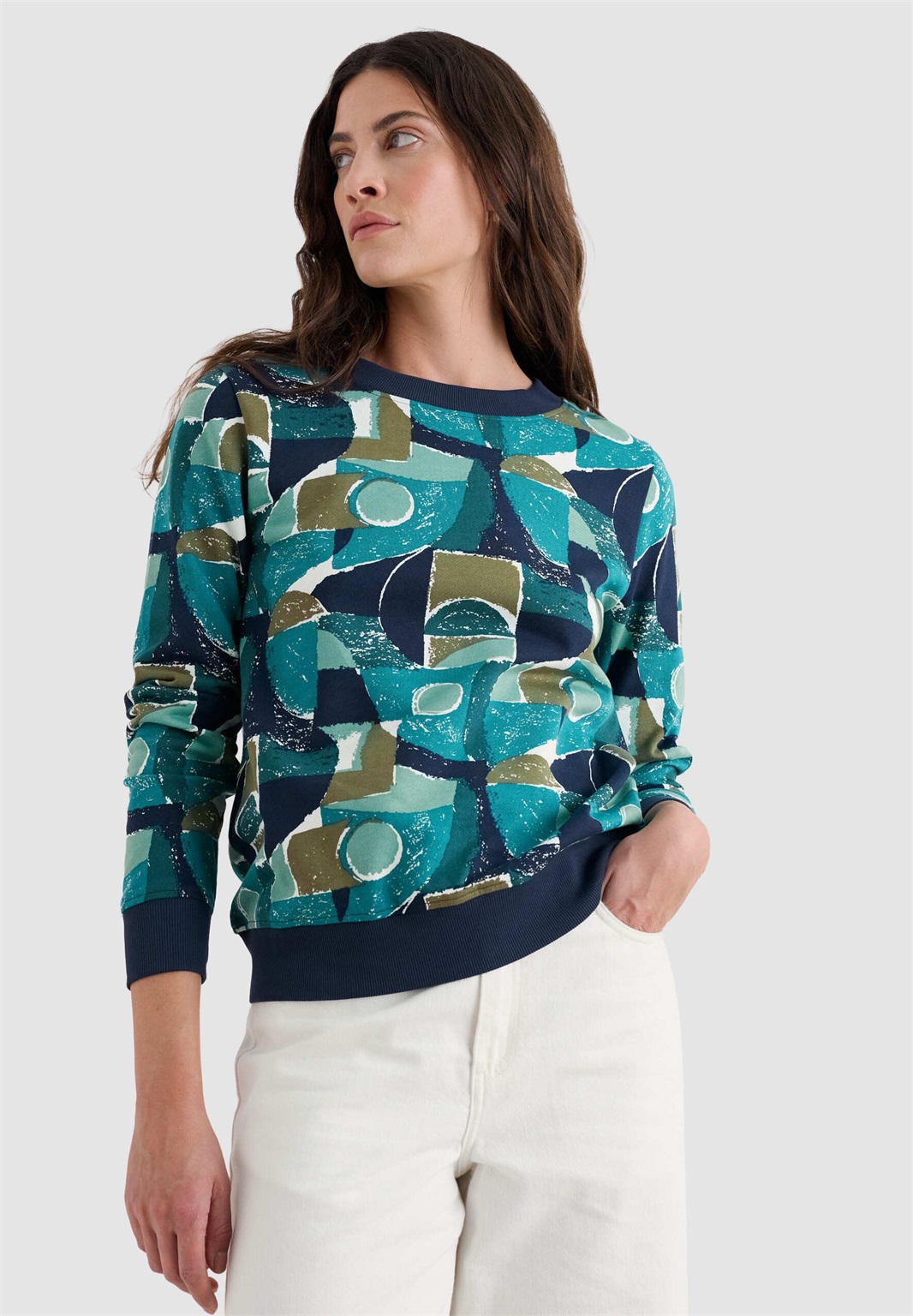 Seasalt Cornwall BRIGHT WAVE - Sweatshirt - teal/petrol