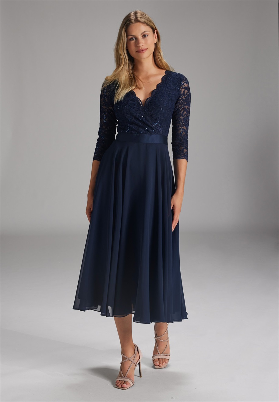 Swing Cocktailkleid/festliches Kleid - navy/dunkelblau
