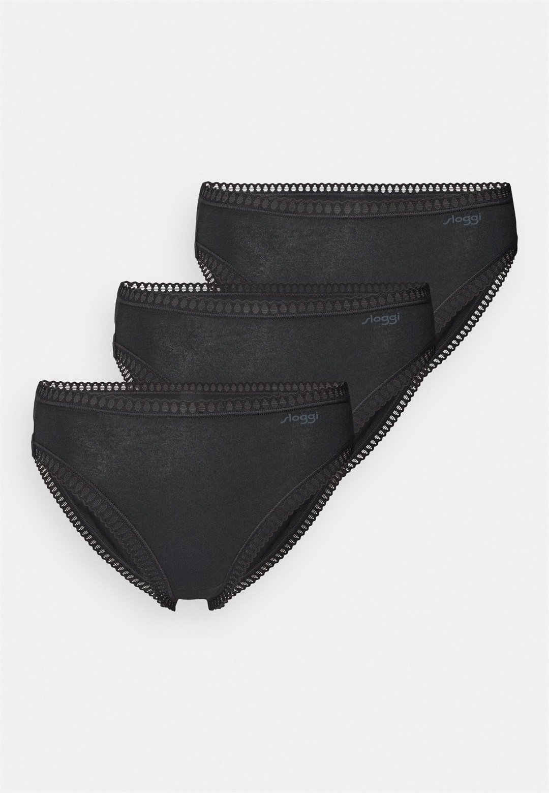 Sloggi GO CRUSH HIGH LEG 3 PACK - Slip - black/schwarz