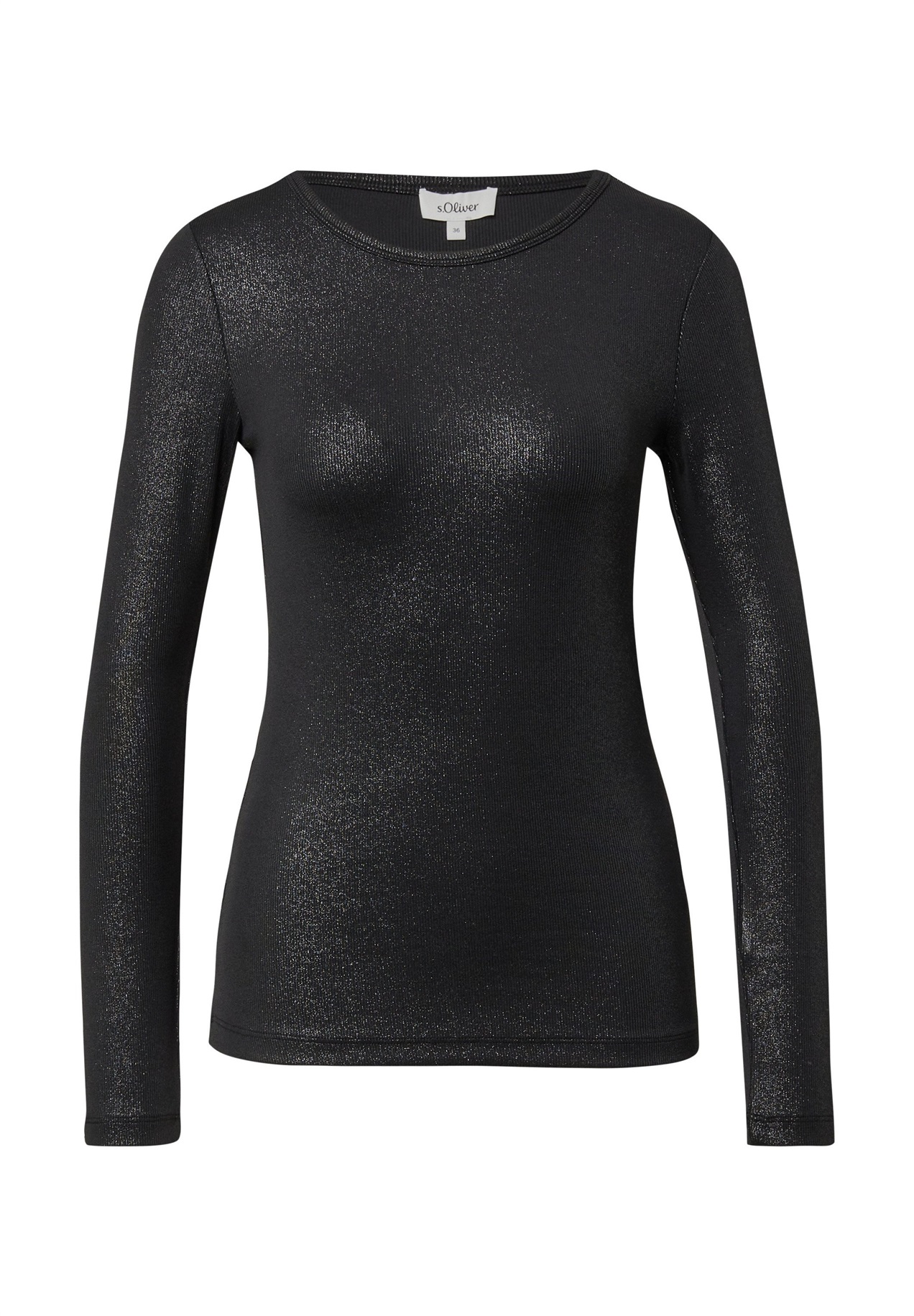 s.Oliver Langarmshirt - schwarz