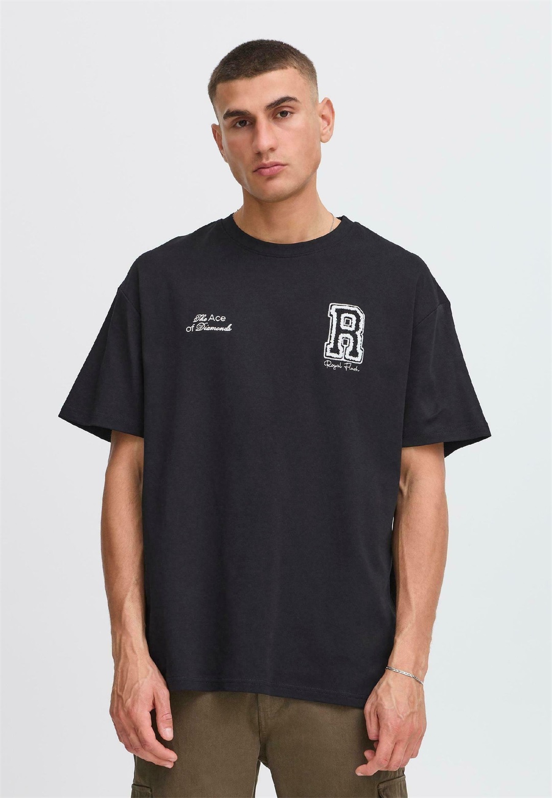 Solid SDROWDY - T-Shirt print - true black/schwarz