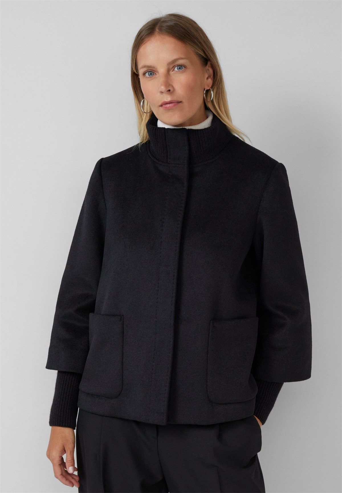 s.Oliver BLACK LABEL MIT UND -MANSCHETTE - Übergangsjacke - schwarz