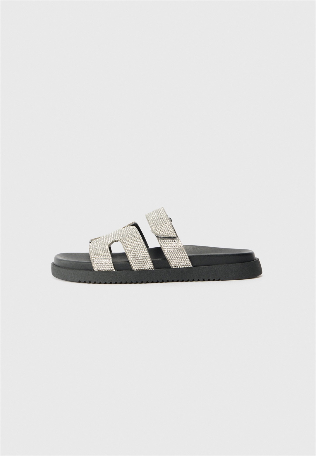 Steve Madden MISSILE - Riemensandalette - crystal/silberfarben