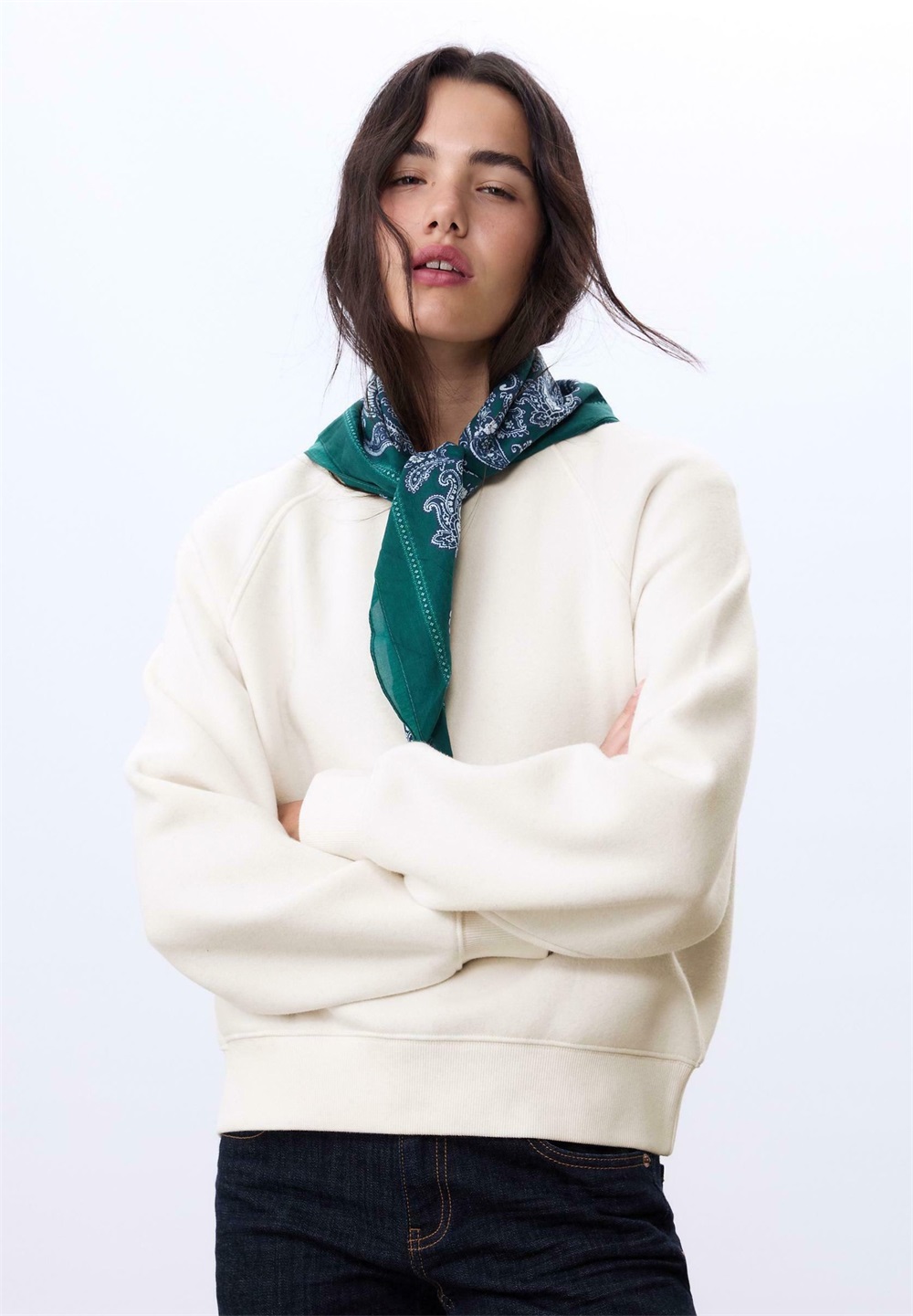 Stradivarius BASIC - Sweatshirt - white/weiß