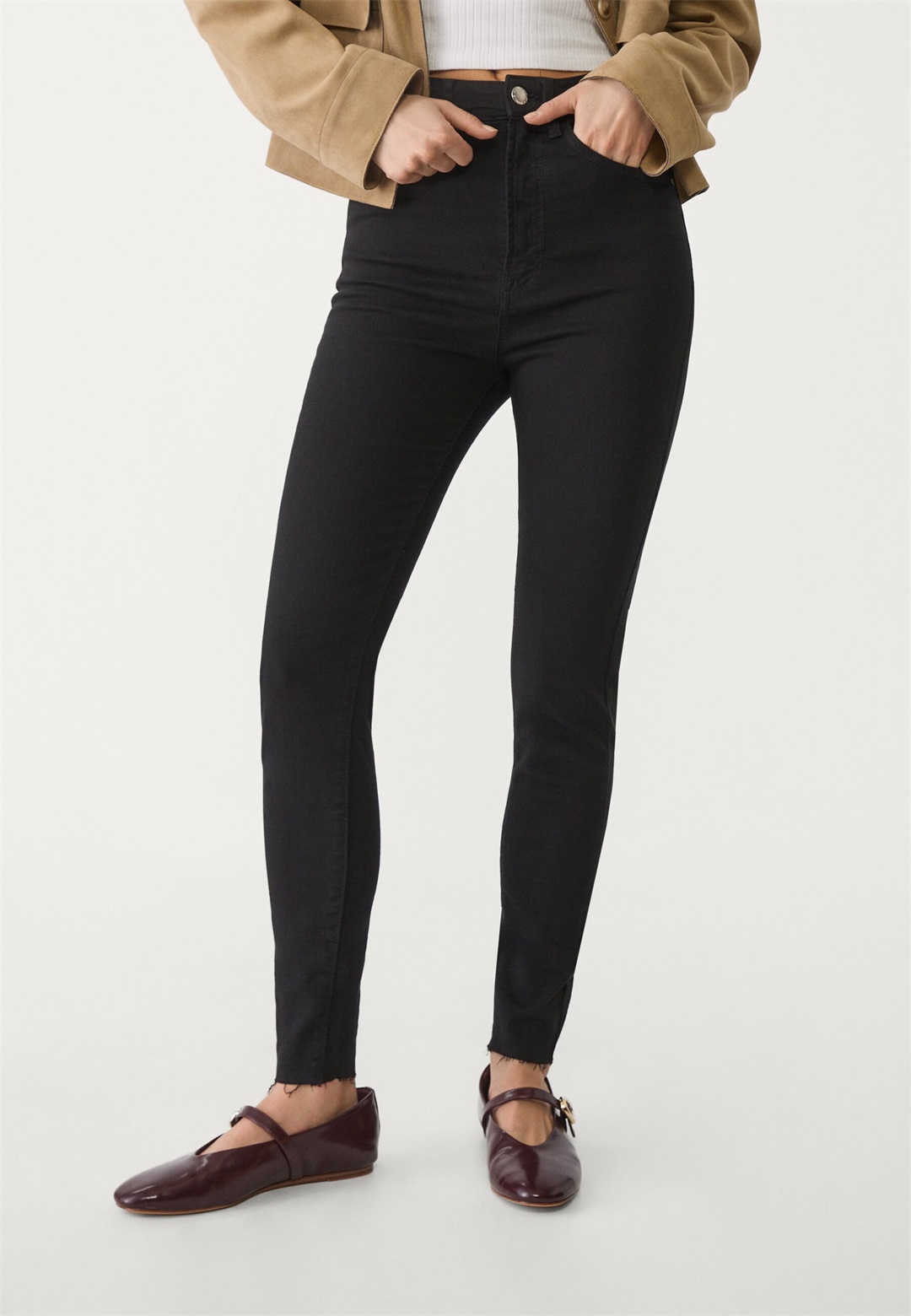 Stradivarius MIT SUPERHOHEM - Jeans Skinny Fit - black/schwarz